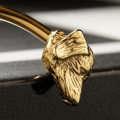 позолочена голова лабрадора на браслеті фото 1