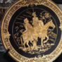 wow video Decorative plate "Don Quixote" (diameter 16 cm) by Anframa (hand gilding)