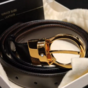 wow video Men's leather belt "Brevity" in a classic style from the famous Montblanc company