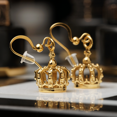 купить позолоченніе серьги фото 1