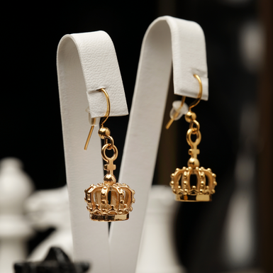 Серьги из позолоченной стали от Skultuna фото 1