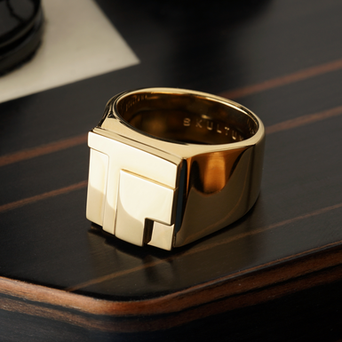 Мужское кольцо-печатка фото 1