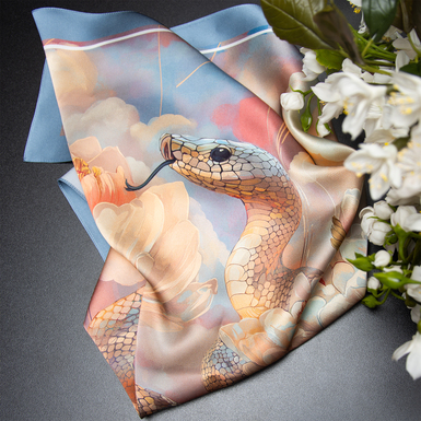 Хустка з шовку «Таємниця змії» фото 1