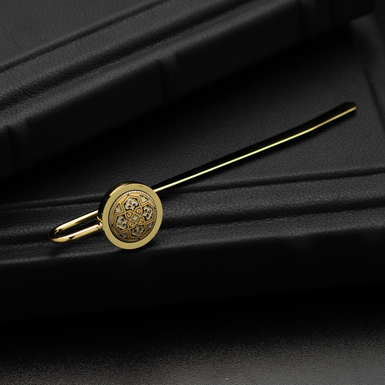 Закладка для книги из дамасская стали и восточным орнаментом фото 1