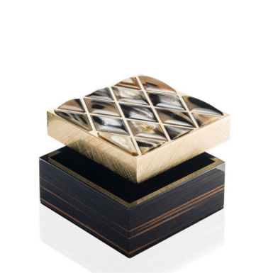 box made of natural horn as a gift photo