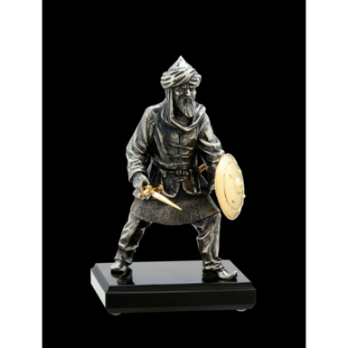 Sculpture made of silver with gilding photo