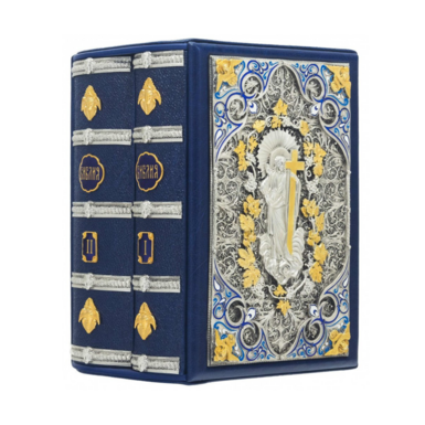 Біблія зі шкіри, міді, срібла та золота в 2-х томах фото