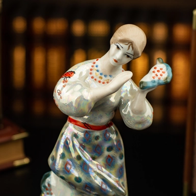 wow video Porcelain figurine "Dancer", ZHC Polonne, 1960