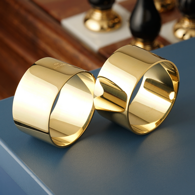 два золотых кольца для салфеток фото 1