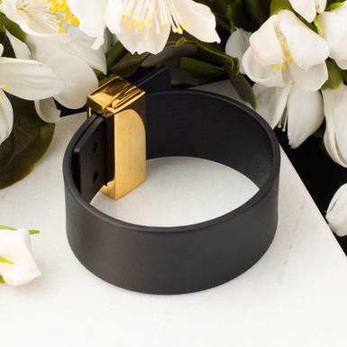 Браслет из натуральной кожи с застежкой фото 1