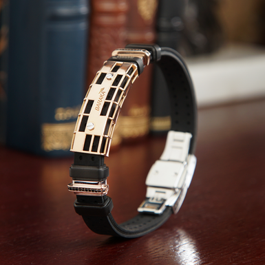 Чоловічий браслет з рожевого золота фото 1