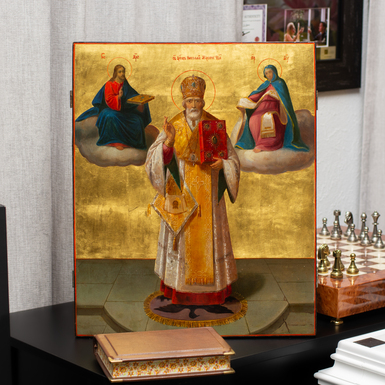 Купить старинную икону Святого Николая