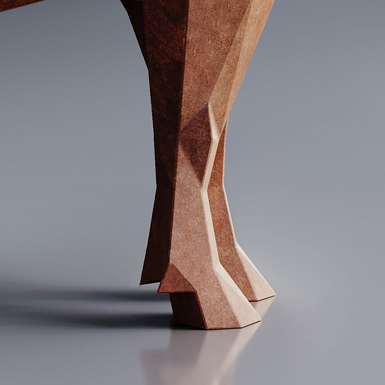 интерьерная скульптура в виде буйвола фото