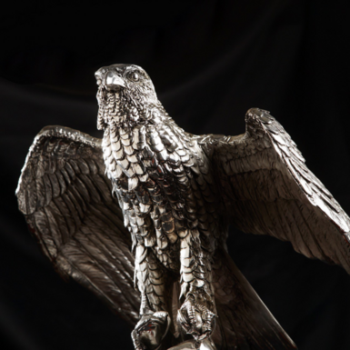 Detailed falcon sculpture photo