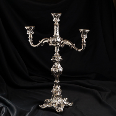 Серебряный подсвечник фото