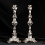 Pair of silver candlesticks photo