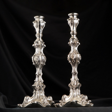 Baroque style candlesticks photo