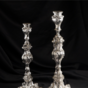 Silver plated candlesticks photo
