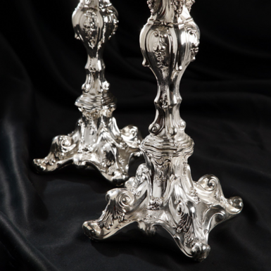 Baroque style candlesticks photo