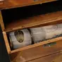 wow video Vintage spyglass in wooden case "Sea voyage"