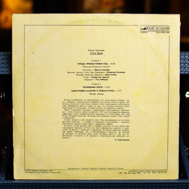 Back side of the record photo