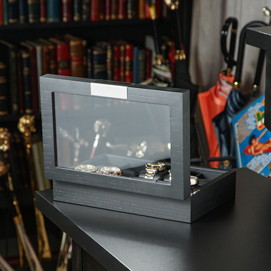 шкатулка для часов с прозрачной крышкой фото 1