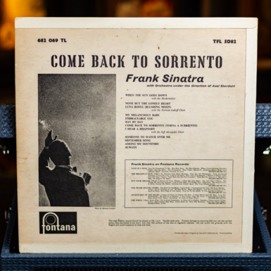 Back side of the record photo