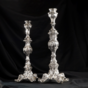 wow video Pair of silver plated candlesticks with marble chips "Bliss"