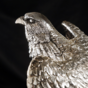 wow video Ceramic sculpture with 925 silver coating "Falcon on a glove"