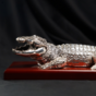 wow video Ceramic figurine with silver coating "Crocodile"