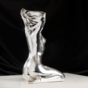 wow video Silver sculpture "Nude woman"