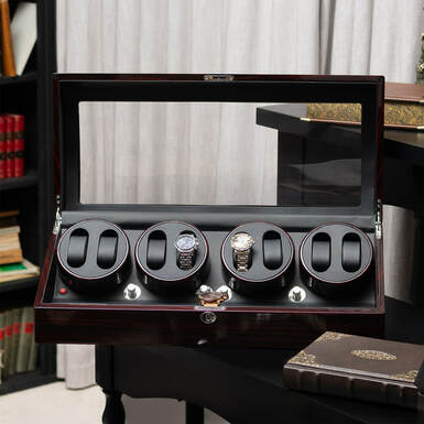 wow video TimeVault 8-watch automatic winding box from Asen