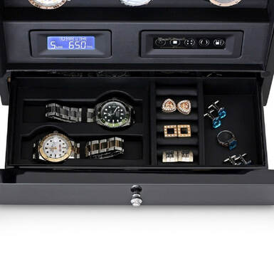 wow video Элегантный ящик для автоподзавода 6 и хранение 2 часов "Power" от Asen