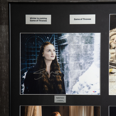 Коллаж с автографом актрисы сериала "Игра престолов" Софи Тернер фото 1
