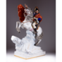 Porcelain sculpture on a stand photo