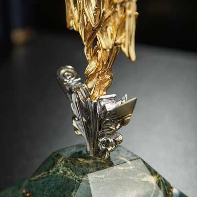 silver plated figurine photo