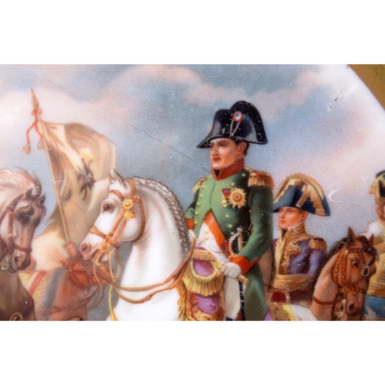 Napoleon on horseback in the center of the image photo