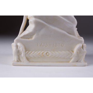 Years of life on the back of the statuette photo