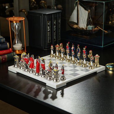 шахматы с мраморной доской фото