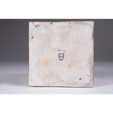 Bottom of a vessel with a stamp photo