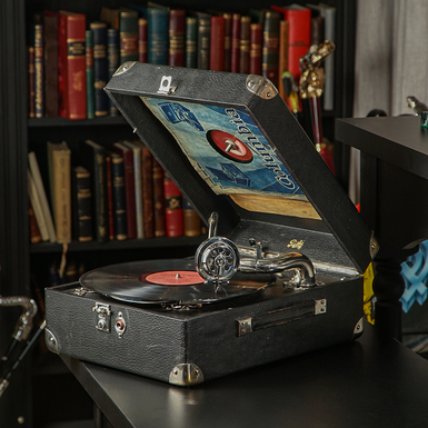 Патефон французької марки Pathé з автостопом, 20-50-ті роки фото