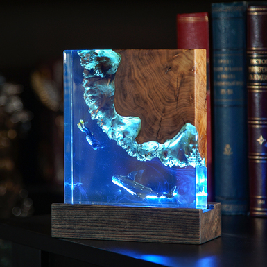 Handmade decorative lamp "Ocean" by Kochut photo