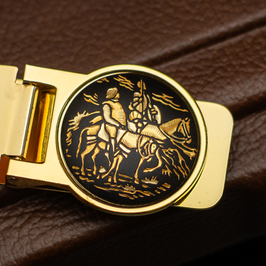 позолоченный зажим для денег фото