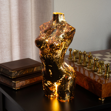 золота статуетка світильник фото 1