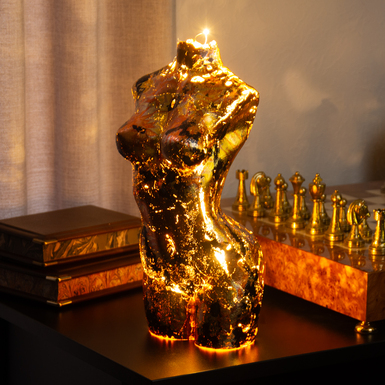 золота статуетка світильник фото 1