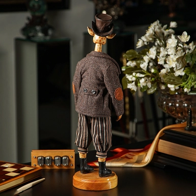 wow відео Лялька ручної роботи "Жираф-модник"