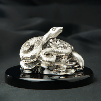 silver plated statuette photo