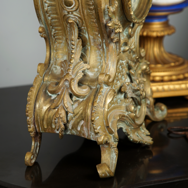 Bottom of antique clock photo