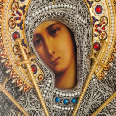 ікона з посрібленням фото