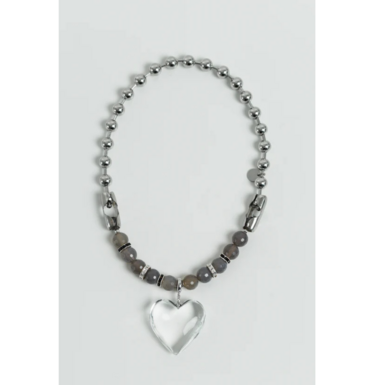 Кольє "MELISSA LIGHT" з агатами і підвіскою серце від SAMOKISH фото